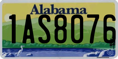 AL license plate 1AS8076