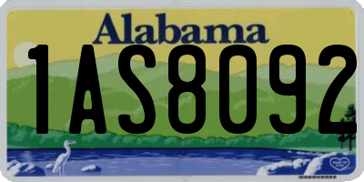 AL license plate 1AS8092
