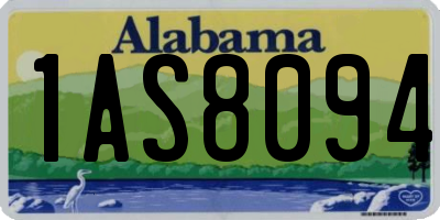 AL license plate 1AS8094