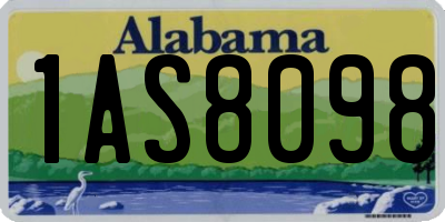 AL license plate 1AS8098