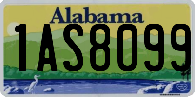 AL license plate 1AS8099