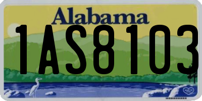 AL license plate 1AS8103