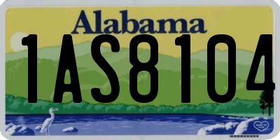 AL license plate 1AS8104