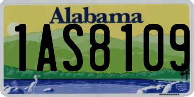AL license plate 1AS8109
