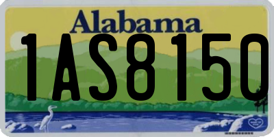 AL license plate 1AS8150
