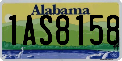 AL license plate 1AS8158