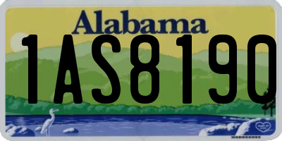 AL license plate 1AS8190
