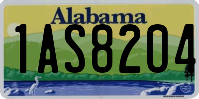 AL license plate 1AS8204