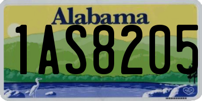 AL license plate 1AS8205