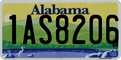 AL license plate 1AS8206