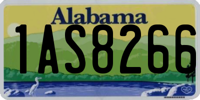 AL license plate 1AS8266