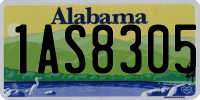 AL license plate 1AS8305