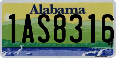AL license plate 1AS8316