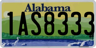 AL license plate 1AS8333