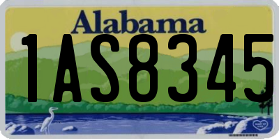 AL license plate 1AS8345