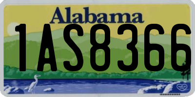 AL license plate 1AS8366