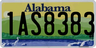 AL license plate 1AS8383