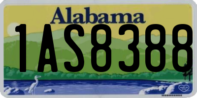 AL license plate 1AS8388