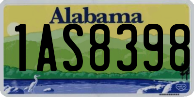 AL license plate 1AS8398