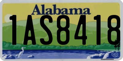 AL license plate 1AS8418