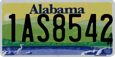 AL license plate 1AS8542