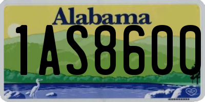 AL license plate 1AS8600