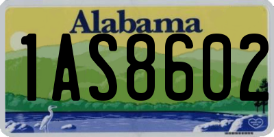 AL license plate 1AS8602