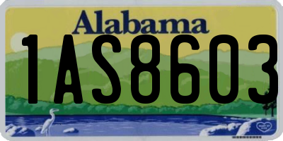 AL license plate 1AS8603