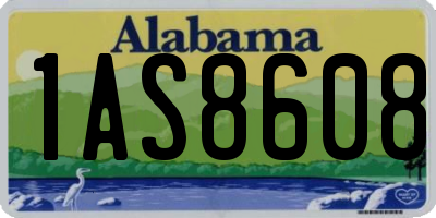 AL license plate 1AS8608