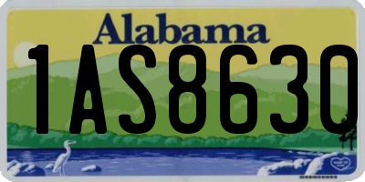 AL license plate 1AS8630