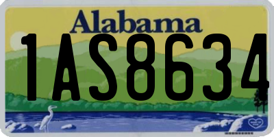 AL license plate 1AS8634