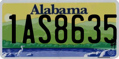 AL license plate 1AS8635
