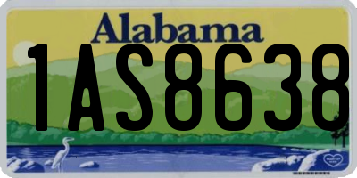 AL license plate 1AS8638