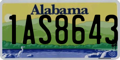 AL license plate 1AS8643