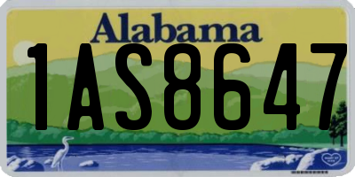 AL license plate 1AS8647