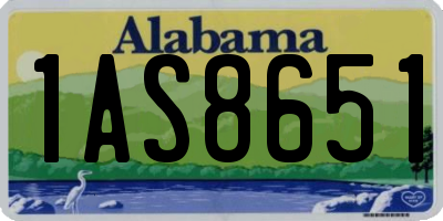 AL license plate 1AS8651