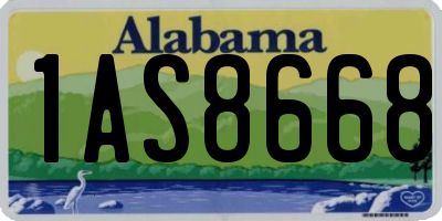 AL license plate 1AS8668