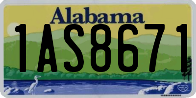 AL license plate 1AS8671