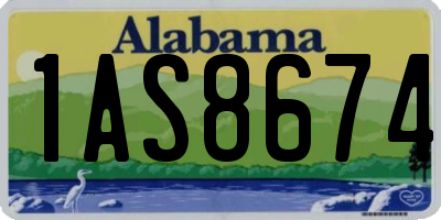 AL license plate 1AS8674