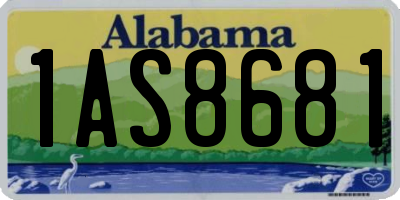 AL license plate 1AS8681