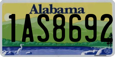 AL license plate 1AS8692