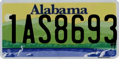 AL license plate 1AS8693