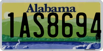 AL license plate 1AS8694