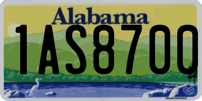 AL license plate 1AS8700