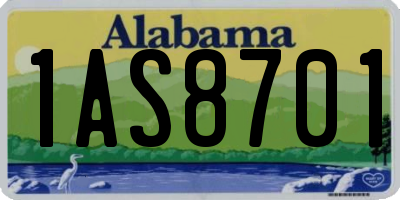 AL license plate 1AS8701