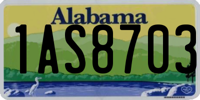 AL license plate 1AS8703