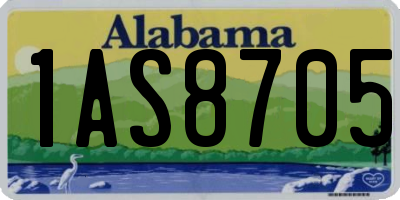 AL license plate 1AS8705