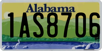 AL license plate 1AS8706
