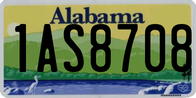 AL license plate 1AS8708
