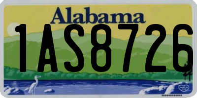 AL license plate 1AS8726